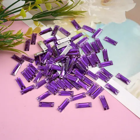 Resin Flatback Rhinestones Rectangular Loose Stones DIY Jewelry Making Accessories Craft Embellishments For Crafts