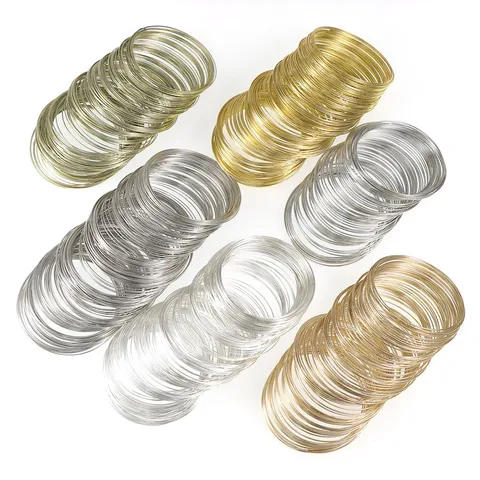 Stainless Steel Memory Wire For Bracelet Ring Making 100 Loops DIY Jewelry Craft Accessories Metal Wire Findings