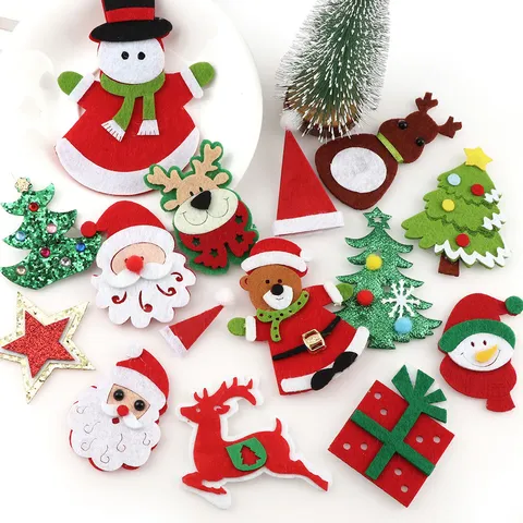Christmas Tree Hanging Ornaments Santa Claus Snowman Elk Felt Pendants Festive Holiday Party Home Decor