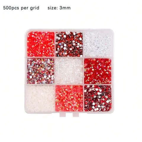 Multi Grid Resin Jelly Rhinestones Flatback Crystals Nail Art DIY Crafts Sparkling Gems Colorful Decor Accessories