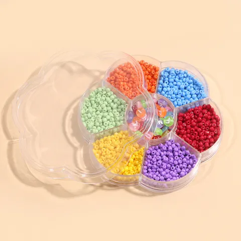 DIY Glas Rocailles Und Acryl Buchstaben Perlen Set Pflaumenblüte Box Bunte Perlen Materialien Für Schmuckherstellung Handwerk