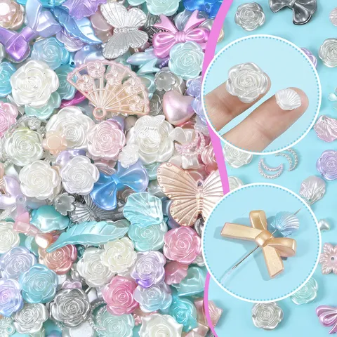 Barocco Dolce DIY Colla Crema Misto Fiocco Fiore Custodia per Telefono Forcina ABS Resina Accessori per Gioielli Ciondoli Artigianali