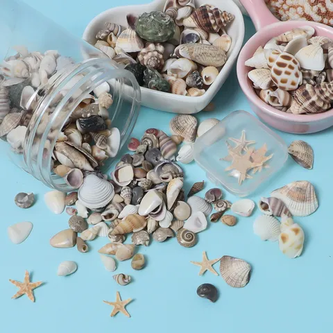 Conchiglie Stelle Marine Miste Kit DIY Artigianato in Barattolo per Bottiglia Oceano Acquario Paesaggio Decorazione Casa