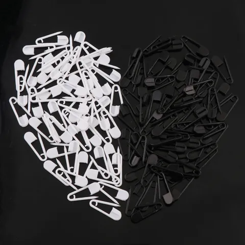 Plastic Safety Pins For Garment Tagging Clothing Pins Small Plastic Pins Black And White Safety Pins Craft Pins
