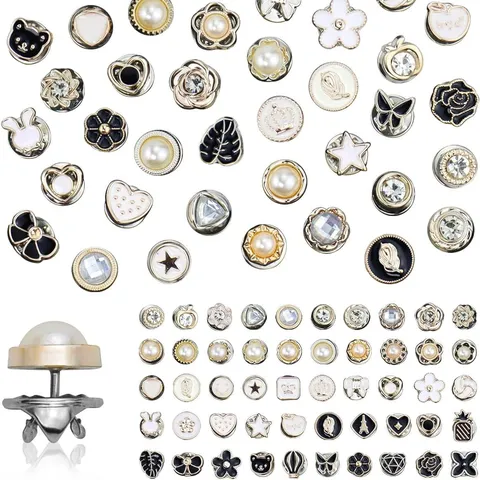 Anti-Glare Mini Brooch Set Alloy Artificial Pearl Rhinestone Enamel Decorative Pins Fashion Clothing Jewelry