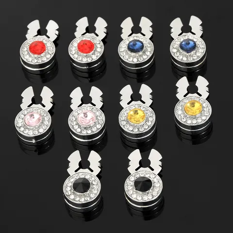 French Style Round Rhinestone Cufflinks Alloy With Crystal Gemstone Business Dress Shirt Cuff Links For Men Women