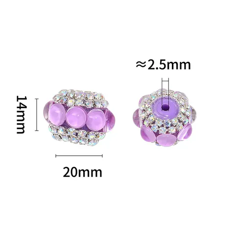 Acryl Meerjungfrau Perle Strass Ball Charms Für DIY Handgemachte Telefon Kette Handwerk Machen Zufällig Gemischte Farben Perlen Schmuckzubehör