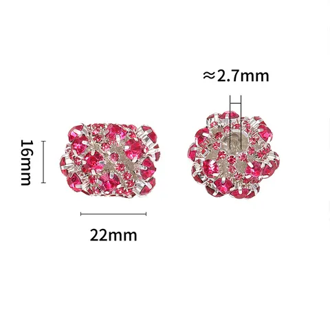 Handgemaakte Acryl Strass Klauwketting Kralen Glitter Meerlagen Ronde Kralen DIY Sieraden Onderdelen Voor Telefoon Tas Auto Bedeltje Maken Accessoire