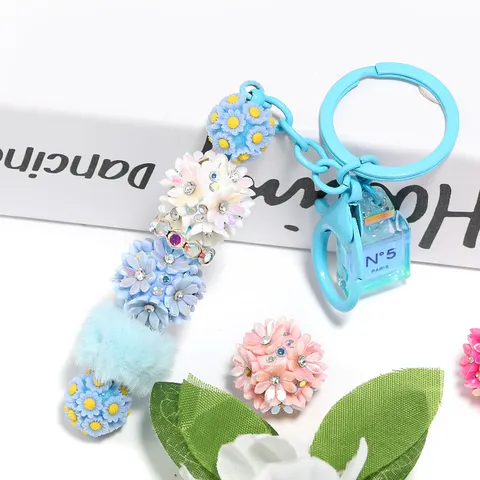 Handmade Plastic Resin Flower Beads Shiny Rhinestone Ball Spacer Beads For DIY Phone Chain Beading Pen Crafts Making Material