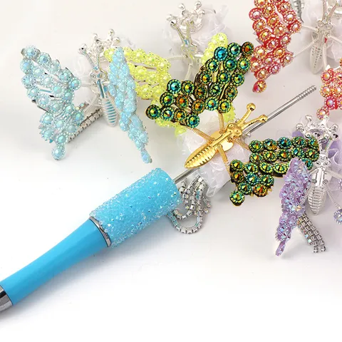 Acrylic Metal Rhinestone Butterfly Wings Charms Crown Tassel Pendant DIY Jewelry Making Findings Accessories Beads Phone Chain Pen Decoration