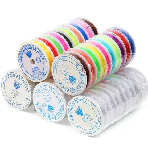 Trasparente Multicolore TPU Elastico Cristallo Cordoncino Perline Grande Rotolo Forte Filo Elastico Per Gioielli Fai Da Te Creazione Artigianato Accessori