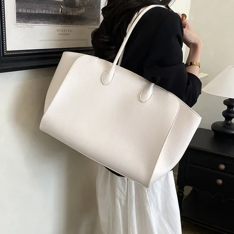 Sac Cabas de Grande Capacité pour Femmes en Cuir PU Sac à Main de Commutateur Mode Sac à Bandoulière Polyvalent Sac d'Aisselle Vintage