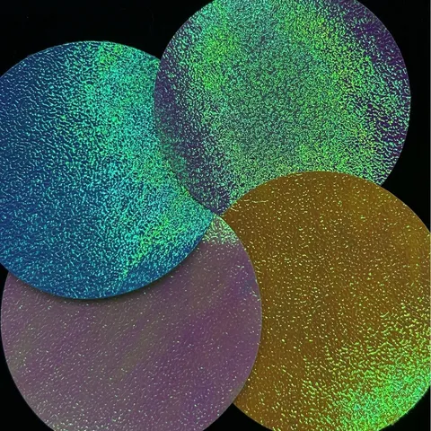 Holographic Art Paper Pear Texture Double Glitter Specialty Base Sheet For Badge DIY Handmade Craft Gift Packaging Material