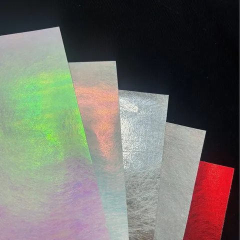 Iridescent Double Glitter Specialty Paper For Anime Badge Backing Craft Glossy Ceramic Silk Texture Handmade Origami Material Paper Packaging Decorative Background Sheets