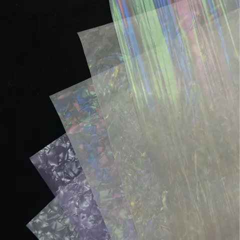 Iridescent Double Glitter Specialty Paper For Anime Badge Backing Craft Glossy Ceramic Silk Texture Handmade Origami Material Paper Packaging Decorative Background Sheets