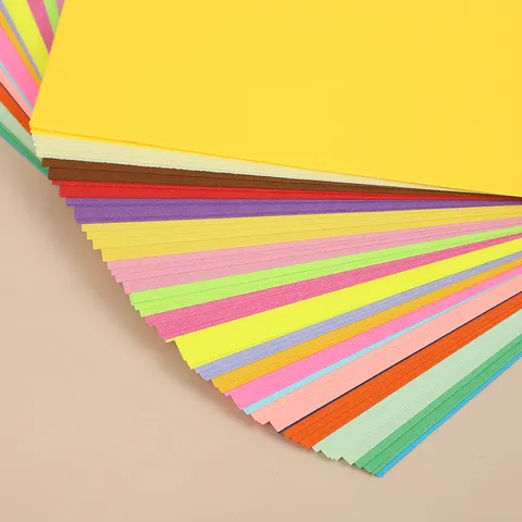 Multicolor Art Cardstock Paper For Kids DIY Craft Drawing Kindergarten Elementary School Students Thick Colored Paper Supplies