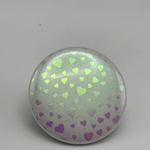 Holographic Maze Heart Pattern Badge Paper For DIY Anime Merch Decorative Laser Reflective Paper For Scrapbooking Crafting