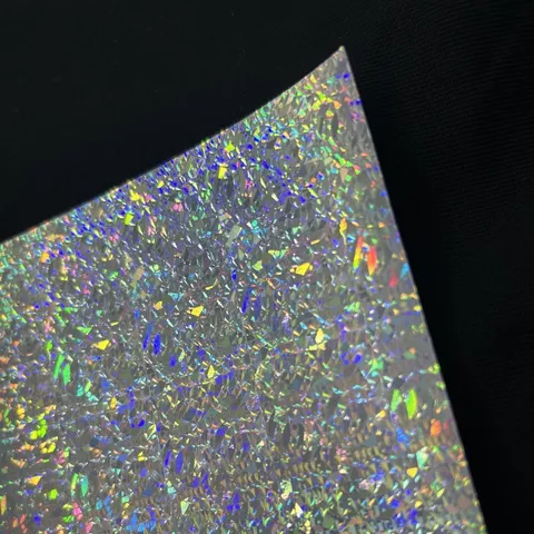 128g Laser Holographic Double Flash Badge Paper DIY Handmade Special Cardstock For Badge Base Paper Crafting Scrapbooking Decor