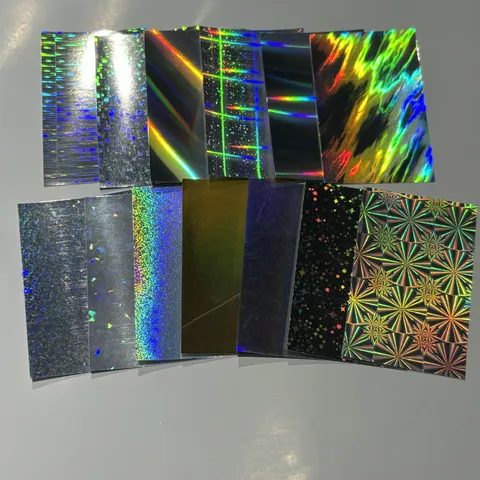 Holographic Laser Craft Cardstock Double Glitter Effect Special Backing Paper Colorful Rainbow Diffraction Sheets For DIY Badge Making Packing Supplies