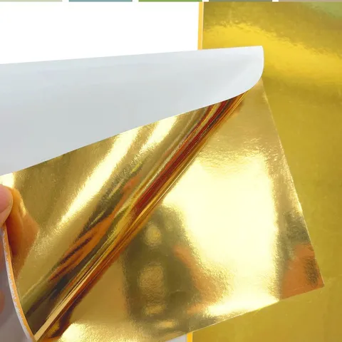 Single Sided Mirror Cardboard Reflective Metallic Cardstock Holographic Laser Paper For DIY Handcraft Model Background Backdrop Decor
