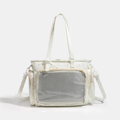 Bolso Tote de Hombro para Mujer Itabag Transparente Japonés Estampado Estrellas Bolso Casual Bolso de Mano para Estudiantes