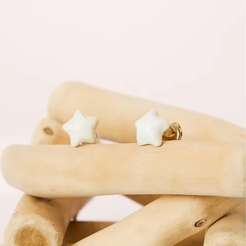 Minimalist Copper Enamel Star Stud Earrings For Women Cute Five Pointed Star Colorful Ear Studs Trendy Delicate Daily Jewelry Gift
