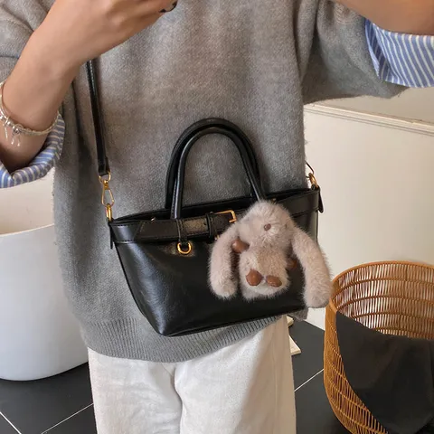Sac Seau Rétro en Cuir PU Coréen Femmes Automne Hiver Daim Sac Bandoulière Décontracté Sac à Main