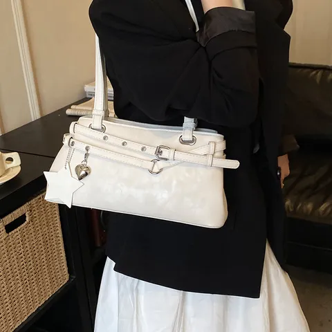 Γυναικείο Urban Minimalist PU Δερμάτινο Tote Bag Large Capacity Commuter Shoulder Bag Casual Καθημερινή Τσάντα Χειρός