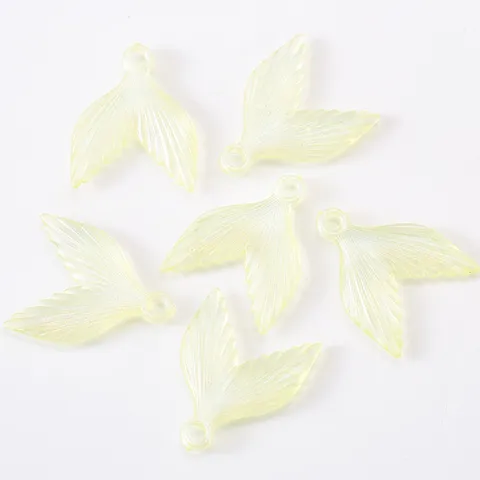 Colorful Resin Mermaid Tail Pendants Fish Tail Charms For DIY Jewelry Making Bracelet Necklace Keychains Accessories