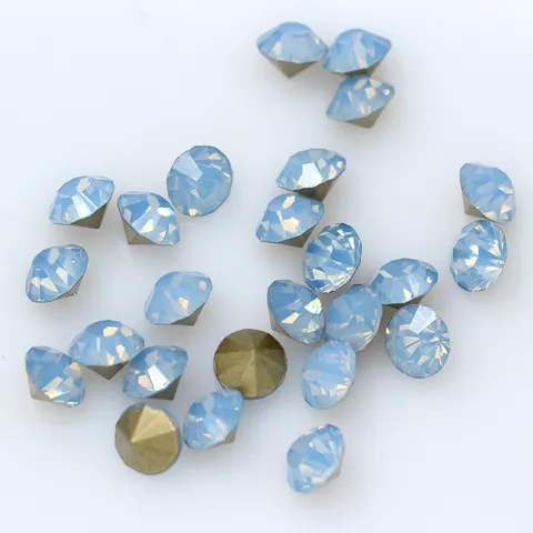 Strass in Vetro Rotondi con Fondo Appuntito Cristallo Diamante DIY Nail Art Artigianato Gemme Sciolte Accessori per la Creazione di Gioielli