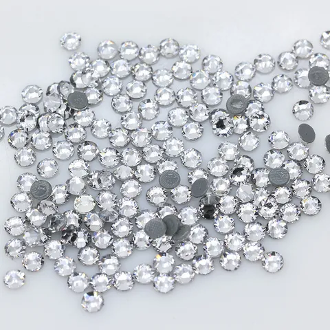 Flatback Rhinestones Glass Crystal Multi-Faceted Hotfix Stones For DIY Nail Art Garment Shoes Dress Decoration