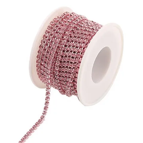 Colorful Glass Rhinestone Close Chain Rhinestone Trim For DIY Phone Case Clothing Accessories Crafting