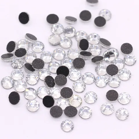 Cuentas Sueltas de Cristal de Vidrio Facetado Diamantes de Imitación de Dorso Plano Para Hacer Joyas de Bricolage Cristales Hotfix Ropa Decoración de Uñas