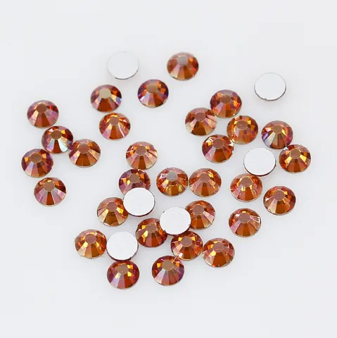 Glass Flatback Rhinestones Round Crystal Stones For Art Nail Art Phone Case Decoration Electroplated High Quality Rhinestones