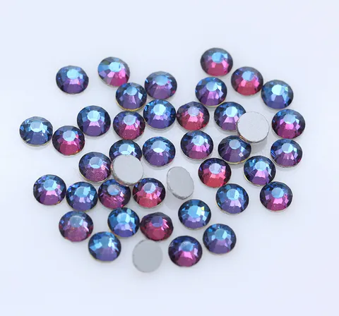 Round Glass Flatback Rhinestones Loose Crystal Stones For Nail Art Phone Case Craft Garment Decoration DIY Accessories