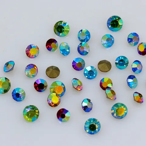 Bunt AB Beschichtet Flachrücken Glas Strasssteine Nagelkunst Edelsteine DIY Handyhülle Handwerk Dekorative Kristall Strass Zubehör