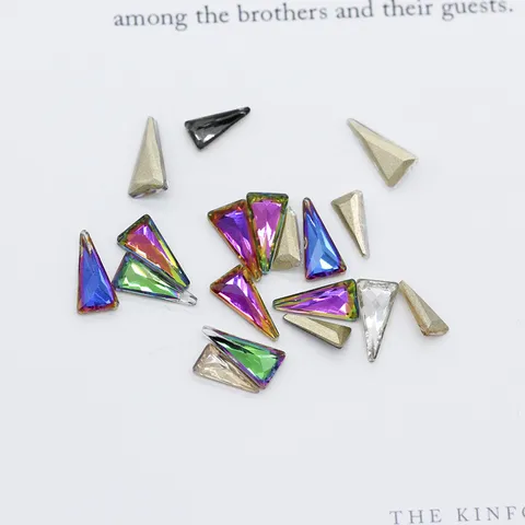 Driehoek Iriserende Glas Strass K9 Kristal Nail Art Accessoires DIY Manicure Strass Decoraties