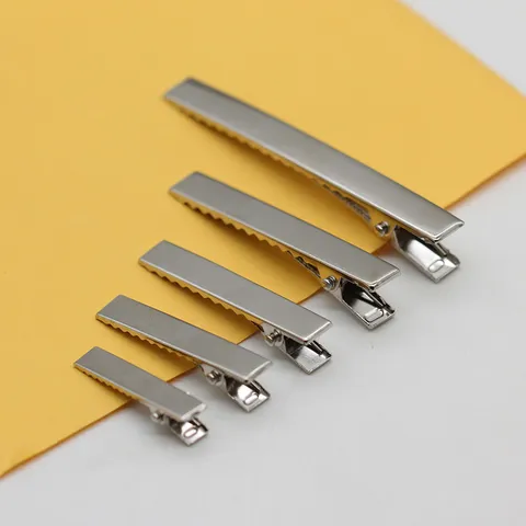 Metall Legierung Krokodil Haarklammern DIY Haarschleife Herstellung Funde Mit Zähnen Silberton Haarschmuck Bastelbedarf