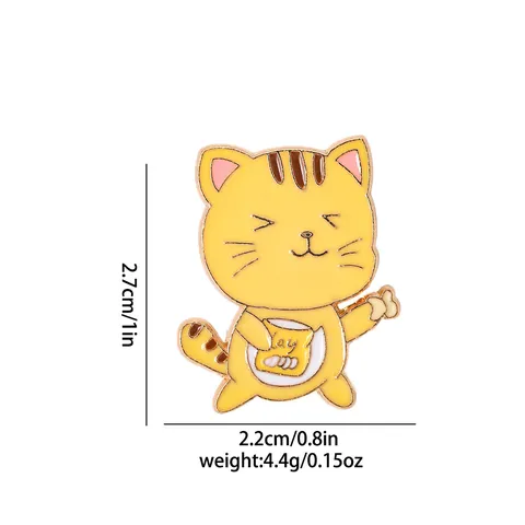 Leuke Cartoon Dier Legering Speld Brosche Voor Dames Heren Mode Kat Konijn Olifant Koe Pinguïn Egel Revers Emaille Badges Accessoires Cadeau