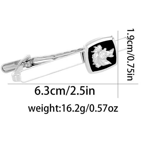 Pince à Cravate Business en Alliage pour Hommes Mode Électroplaqué Relief Animal Chouette Or Argent Accessoires de Cravate pour Hommes