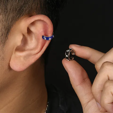 Unisex Minimalistischer Kupfer Ohrklemmen U-Förmig Öltropfen Strass Knorpel Ohrclip Mode Alltag Schmuck