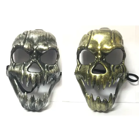 Halloween Full Face Skull Mask Retro Vintage Creepy Scary Costume Prop For Haunted House Party
