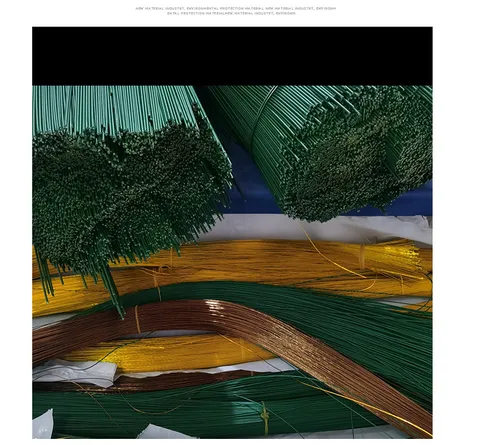 Tallo de Alambre Floral Verde Envuelto en Ratán de Papel Ramas de Flores DIY Materiales para Flores Artificiales