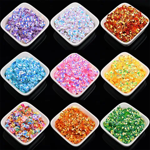 Plum Blossom Sequins Loose Paillettes With Center Hole For DIY Hand Sewing Garment Trims Crafts Wedding Dress Decoration