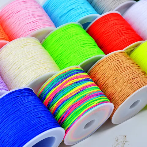 Cordón de Nailon 72 Hilo de Jade Cordón Nudo Chino para Fabricación de Joyas Bricolaje Trenzado Pulsera Collar