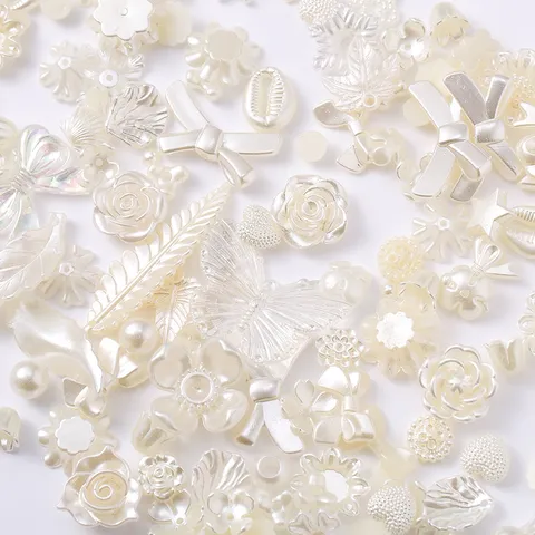 Perles DIY Perle d'Imitation Style Baroque Formes Mixtes Rose Papillon Feuille ABS Perles Artisanales Accessoires