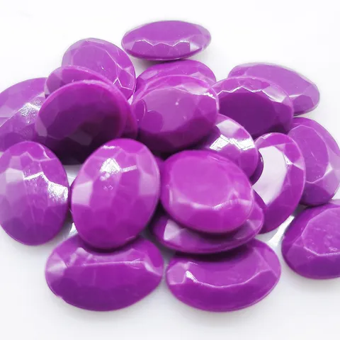 Oval Resin Rhinestones Solid Candy Color DIY Craft Cabochons For Hair Clips Toys