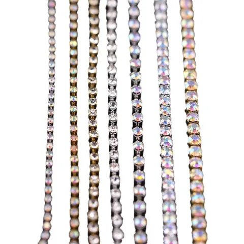 Strass Krallenkette Metallbasis Kristall Diamant Kette Für Handydesign DIY Handwerk Handgemachte Schmuck Dekoration