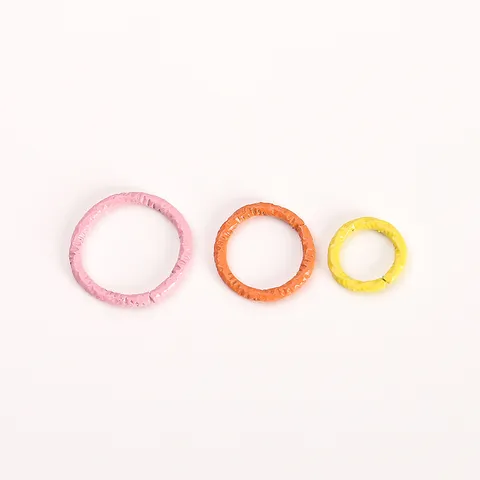 Colorful Iron Painted Embossed Carved Connection Rings Closed Jump Rings Small Metal DIY Jewelry Making Findings
