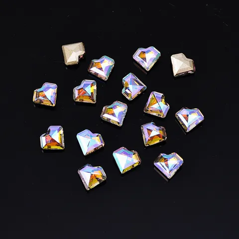 Pink Purple Crystal Glass Rhinestones Shaped Fancy Stones For Nail Art DIY Craft Jewelry Decoration